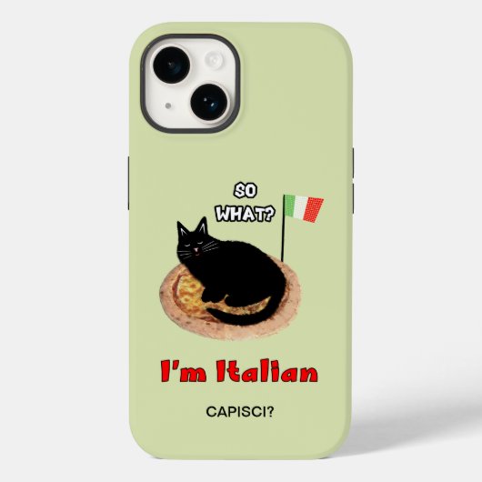 猫とピザ Case-Mate iPhoneケース (裏面)