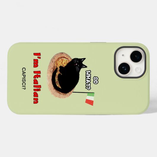 猫とピザ Case-Mate iPhoneケース (裏面 (横))