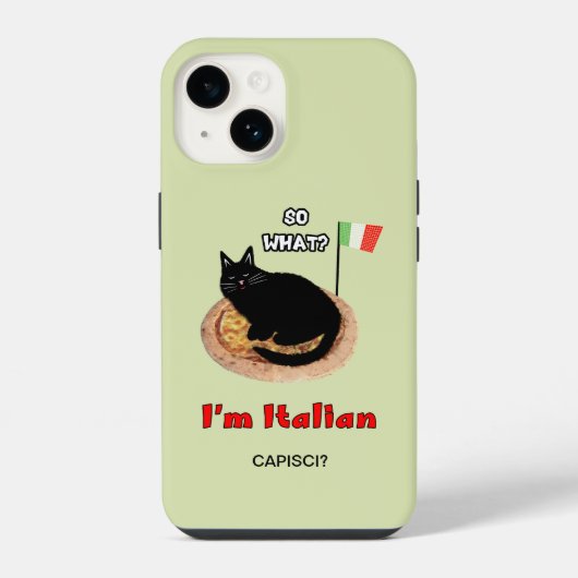 猫とピザ iPhoneケース (裏面)