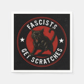 猫とファシスト スタンダードカクテルナプキン (正面)