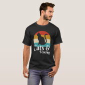 猫とフェンス Tシャツ (正面フル)