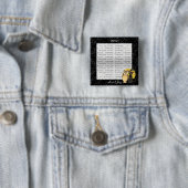 猫とフクロウのハロウィン結婚のボタン 缶バッジ (インサイチュ)