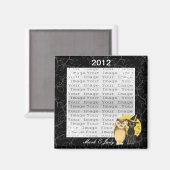 猫とフクロウのハロウィン結婚のマグネット マグネット (正面/裏面)