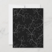 猫とフクロウのハロウィン結婚式の受付カード 招待状 (裏面)