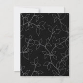 猫とフクロウハロウィンブライダルシャワーの招待 招待状 (裏面)