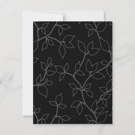 猫とフクロウハロウィンブライダルシャワーの招待 招待状 (裏面)