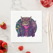 猫とフクロウ スタンダードランチョンナプキン (インサイチュ)