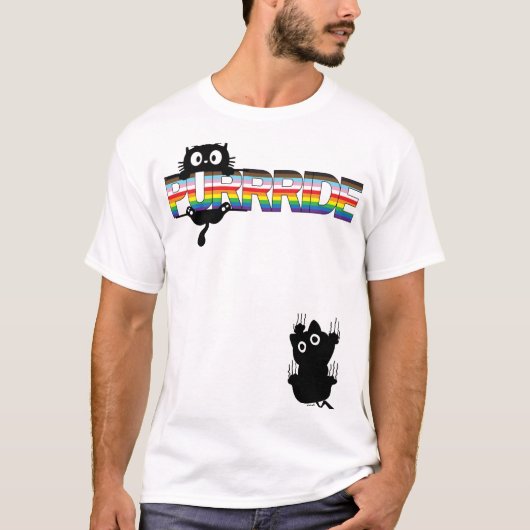 猫とプライドTシャツ Tシャツ (正面)