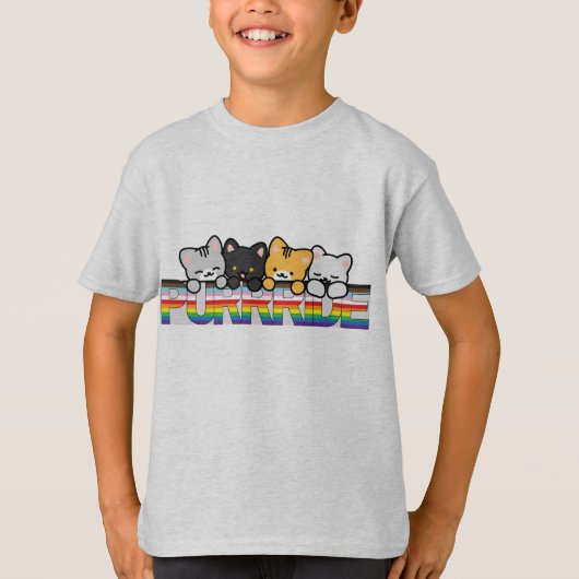 猫とプライドTシャツ Tシャツ (正面)