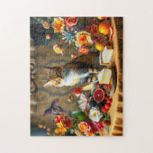 猫とプロデュースで永遠の静物 ジグソーパズル (縦)