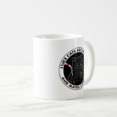 猫とホッケーが好きで、3人くらいかな コーヒーマグカップ (正面右)