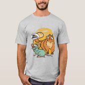 猫とマウスのおもしろい引用文 Tシャツ (正面)