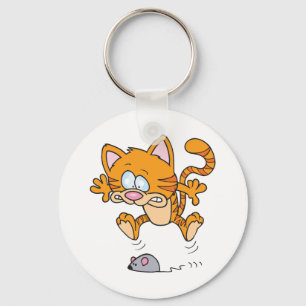 猫とマウスのキーチェーン キーホルダー