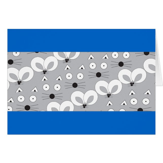 猫とマウスのパターン灰色 (正面横)