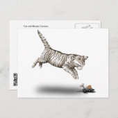 猫とマウスの漫画 ポストカード (正面/裏面)