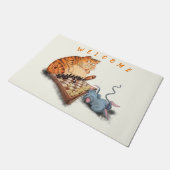 猫とマウス遊のChess Welcome Doormat ドアマット (アングル)
