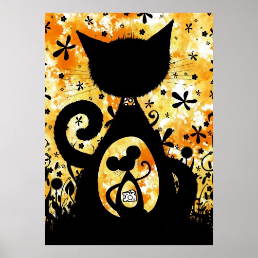 猫とマウス – ポスタープリント ポスター (正面)