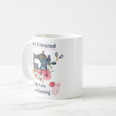 猫とミシン好きな人への気配り コーヒーマグカップ (正面左)