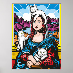 猫とモナ・リサ ポスター