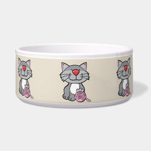 猫とヤーンキャットフード ボウル