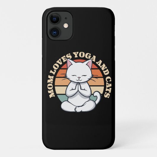 猫とヨガが好きなママ Case-Mate iPhoneケース (裏面)