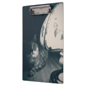 猫とランプのノワールスタイル写真 クリップボード (左)