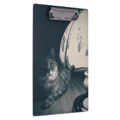 猫とランプのノワールスタイル写真 クリップボード (右)