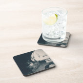 猫とランプのノワールスタイル写真 コースター (右側)