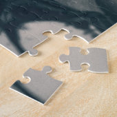 猫とランプのノワールスタイル写真 ジグソーパズル (側面)