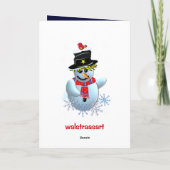 猫とロビンが登場するカワイイクリスマスカード シーズンカード (裏面)