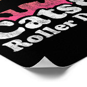 猫とローラダービーのメンズや女性の猫 ポスター (角)