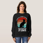 猫とワインで28素晴らし点 スウェットシャツ (正面フル)