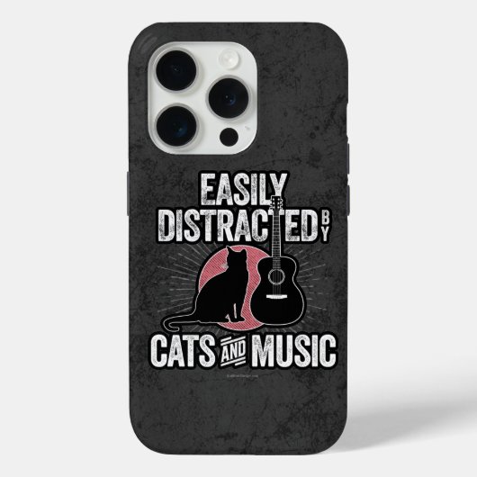 猫とワインのケースメイトiPhonに簡単に気を取られる Case-Mate iPhoneケース (裏面)