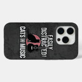 猫とワインのケースメイトiPhonに簡単に気を取られる Case-Mate iPhoneケース (裏面 (横))