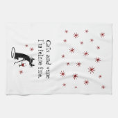 猫とワイン猫素晴らしワインプリン キッチンタオル (横)