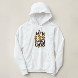 猫と一緒が最高の人生Tシャツ パーカ