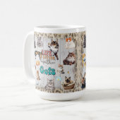 猫と一緒が最高 パーソナライズ可能 コーヒーマグカップ (正面左)