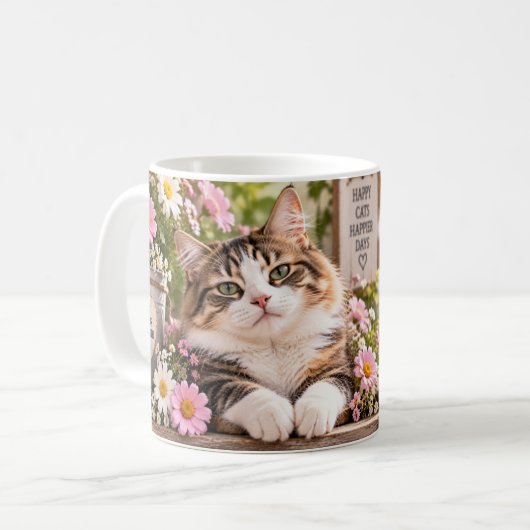 猫と一緒が最高 マグカップ (正面左)