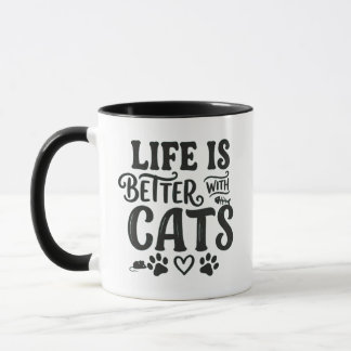 猫と一緒が最高 マグカップ - 肉球 コーヒーカップ ギフト