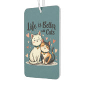 猫と一緒なら人生はもっと素敵 ネコちゃんの可愛い世界 カーエアーフレッシュナー (左)