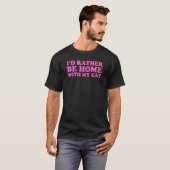 猫と一緒に家にいたい 7 Tシャツ (正面フル)