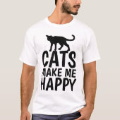 猫と一緒に幸せになれるTシャツやスウェット Tシャツ (正面)