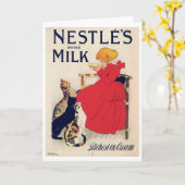 猫と一緒に暮らす女の子,ヴィンテージのポスター,アレクサンドル・ステインレン カード (黄色い花)