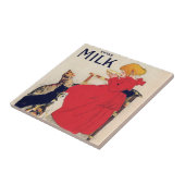 猫と一緒に暮らす女の子,ヴィンテージのポスター,アレクサンドル・ステインレン タイル (側面)