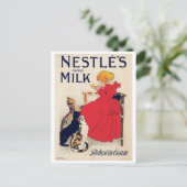 猫と一緒に暮らす女の子,ヴィンテージのポスター,アレクサンドル・ステインレン ポストカード (スタンド正面)