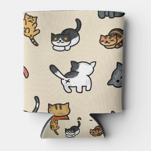 猫と一緒に涼しい 缶クーラー (正面)