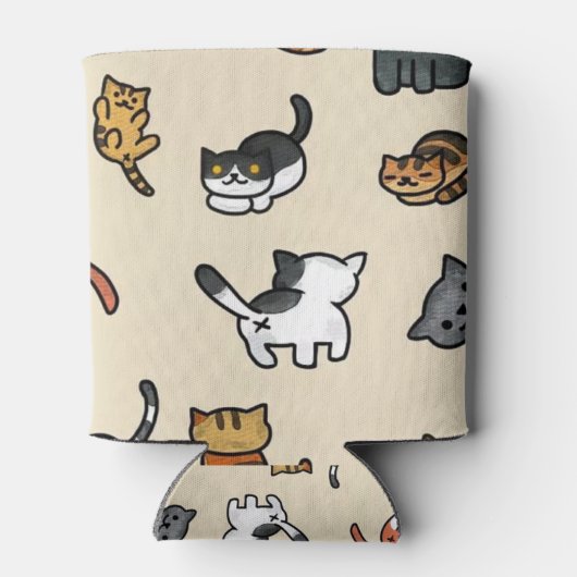猫と一緒に涼しい 缶クーラー (裏面)