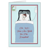 猫と一緒に病院のベッドで子ども用のウェルカードを手に入れる (正面)