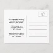 猫と一緒に移動した住所の変更 案内ポストカード (裏面)