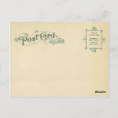 猫と一緒に考えている少女 ヴィンテージ復刻版 ポストカード (裏面)